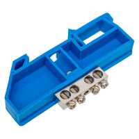 Шина ЭРА N "Ноль" NO-222-83-1 на DIN-изоляторе ШНИ-6x9-4 никелированная Д-Синий Б0044132