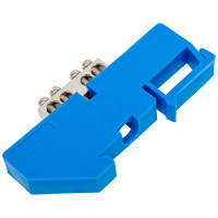 Шина ЭРА N "Ноль" NO-222-83-1 на DIN-изоляторе ШНИ-6x9-4 никелированная Д-Синий Б0044132