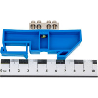 Шина ЭРА N "Ноль" NO-222-83-1 на DIN-изоляторе ШНИ-6x9-4 никелированная Д-Синий Б0044132