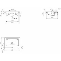 Умывальник Cersanit 1 отверстие COMO 50 UM-COM50/1