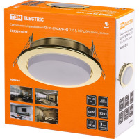 Встраиваемый светильник TDM ELECTRIC СВ 01-07 GX70-H5, 220 В, 50 Гц, без рефл., золото SQ0359-0073