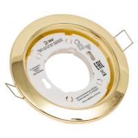 Встраиваемый светильник ЭРА KL35 GD 1 к, под лампу GX53, 220V, 13W, золото Б0049008