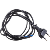 Шнур для бра ЭРА UXШВВП1,8mB, 2x0.5мм2, 1,8м, без выключателя, черный, 2.5A Б0044070