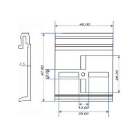 DIN-держатель блоков питания Amatek AP-DIN-HM1 7000612