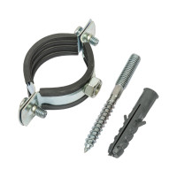 Сантехнический хомут РемоКолор шпилька + дюбель, 1 1/4, диаметр 40-45 мм 47-5-042