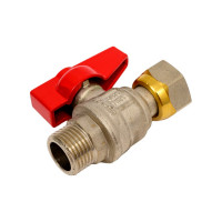 Шаровой кран MVI полнопроходной, прямой с накидной гайкой 1/2", внутренняя-наружная BV.531.04