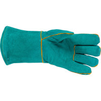 Спилковые пятипалые утепленные перчатки Armprotect мех, бирюзовые, р10 SK200