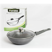 Сковорода ВОК Мечта АП Гранит 28 см, со съемной ручкой и стеклянной крышкой с078701