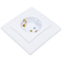 Розетка Intro Plano с заземлением 2P+E Schuko со шторками, 16А-250В, IP20, СУ, белый, Б0053923