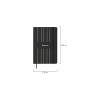 Блокнот BRAUBERG TOUCH А5 135x205 мм под кожу, 80 листов, линия, черный 113409