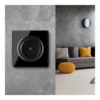 Стеклянная рамка OneKeyElectro Garda (для серии Florence) 1 пост, цвет чёрный 2234939