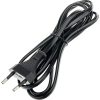 Провод с евроштекером duwi черный, 2м H 03 VV-F 2x0,5 мм 28565 6