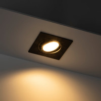 Встраиваемый потолочный светильник RITTER Artin 94x94x25мм, монтажное отверстие 75x75мм GU5.3 алюминий, черный  51424 4