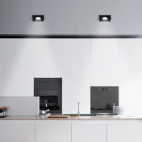 Встраиваемый потолочный светильник RITTER Artin 94x94x25мм, монтажное отверстие 75x75мм GU5.3 алюминий, черный  51424 4