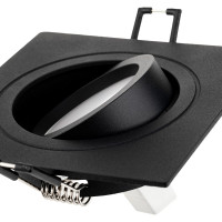 Встраиваемый потолочный светильник RITTER Artin 94x94x25мм, монтажное отверстие 75x75мм GU5.3 алюминий, черный  51424 4