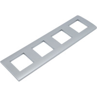 4-постовая рамка LK Studio, серебристый металлик, LK45 854403-1