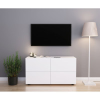 Тумба под ТВ ФЕЛИКС 102x35x29 белый шагрень белый ПК-МКП-ТМТВ102Х35-В1-1068