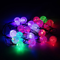 Светодиодная новогодняя гирлянда ЭРА ENIN - 25BG, 20LED, нить, шарики, диаметр 25 мм, 2 м, RGB Б0055997