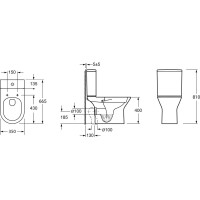 Напольный безободковый унитаз Lavinia Boho Elegant Rimless 3308002R