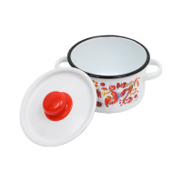 Цилиндрическая эмалированная кастрюля appetite Паприка 1.5 л 1с15с/1 Паприка