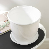 Горшок для цветов с поддоном СИМАЛЕНД Венеция 5.5 л, 23 см, 21 см, белый 4483986