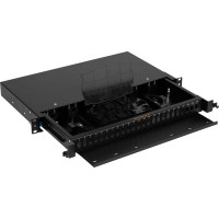 Оптический кросс NIKOMAX 19", 1U, до 24 SC неукомплектованный NMF-RP24SC-TS-P1-1U-BK