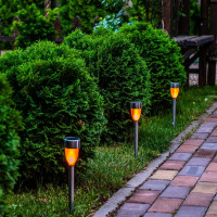 Садовый светильник на солнечной батарее Uniel «Металлический факел» USL-S-187/MM360 METAL TORCH UL-00007926