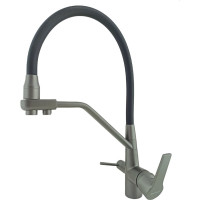 Смеситель для кухни Rainsberg с силиконовым гибким изливом, латунь R603CY-2