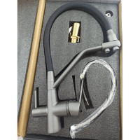 Смеситель для кухни Rainsberg с силиконовым гибким изливом, латунь R603CY-2