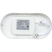 Светодиодный светильник TDM ELECTRIC LED ДПП 2801 12Вт, 990 лм, 4000К, IP65, белый, овал, 200х100х46 мм, Народный SQ0329-0813