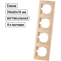 Рамка TDM ELECTRIC 4-х постовая вертикальная сосна серии "Лама" SQ1815-0335