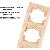 Рамка TDM ELECTRIC 4-х постовая вертикальная сосна серии "Лама" SQ1815-0335