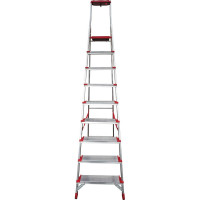 Профессиональная стремянка Новая Высота NV3118, 1x9 ступеней 130 мм, органайзер, Max нагр. 180 кг, 2К башмаки, 3118109