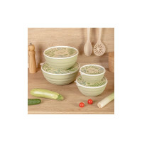 Миска Phibo WAVE с крышкой с декором 3,7 л зеленый 43321780952