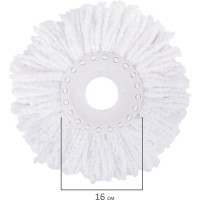 Швабра с отжимом и ведром LAIMA 7л/5л TONE MOP, две насадки в комплекте, черно-красный 607487