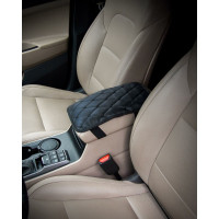 Чехол на подлокотник Airline универсальный, 200x300 мм, стёганная экокожа, цвет черный ADCA001