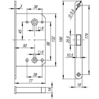 Сантехническая магнитная защелка MORELLI M1895 PG золото 9010348