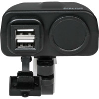 USB-розетка для мотоциклов с вольтметром и термометром Airline AEBJ209