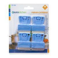 Набор скребков для чистки стеклокерамики Eurokitchen цвет голубой, 4 шт. RS-16A