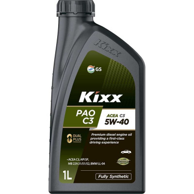 Моторное масло KIXX PAO 5W40, синтетическое, 1 л L2092AL1E1