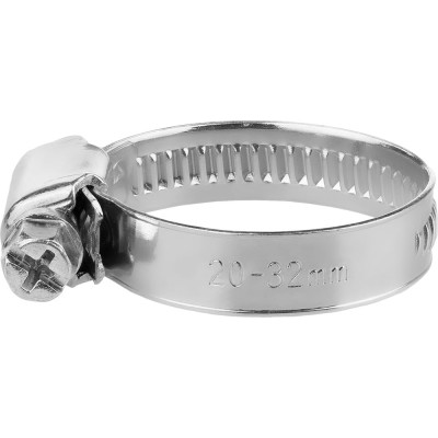 Обжимной хомут MasterProf 9 мм, цинк, 20-32 мм, 2 шт. ИС.140849