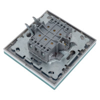 Выключатель Эксклюзивный Синий реверсивный двуклавишный Metronex Electric FVK050106SIN