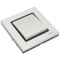 Выключатель Эксклюзивный Серебристый Металлик одноклавишный Metronex Electric FVK050201SER