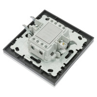 Выключатель Эксклюзивный Серебристый Металлик одноклавишный Metronex Electric FVK050201SER