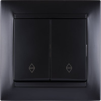 2-клавишный выключатель на 2 направления TDM ELECTRIC 10А графит Лама SQ1815-0607