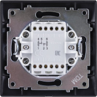 2-клавишный выключатель на 2 направления TDM ELECTRIC 10А графит Лама SQ1815-0607
