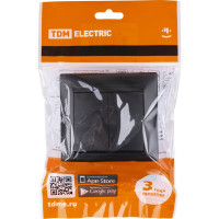 2-клавишный выключатель на 2 направления TDM ELECTRIC 10А графит Лама SQ1815-0607