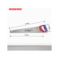 Ножовка по дереву WORKPRO 550 мм, SK5, 7TPI WP215008