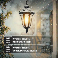 Светильник уличный TDM ELECTRIC "Вена" 60 Вт, подвес, алюминий, прозрачное/черный Е27 SQ0330-0205