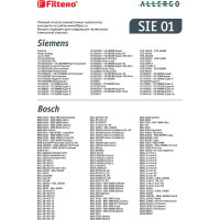 Мешки для пылесосов SIE 01 (4) Allergo 4 шт + моторный и микрофильтр FILTERO 05956